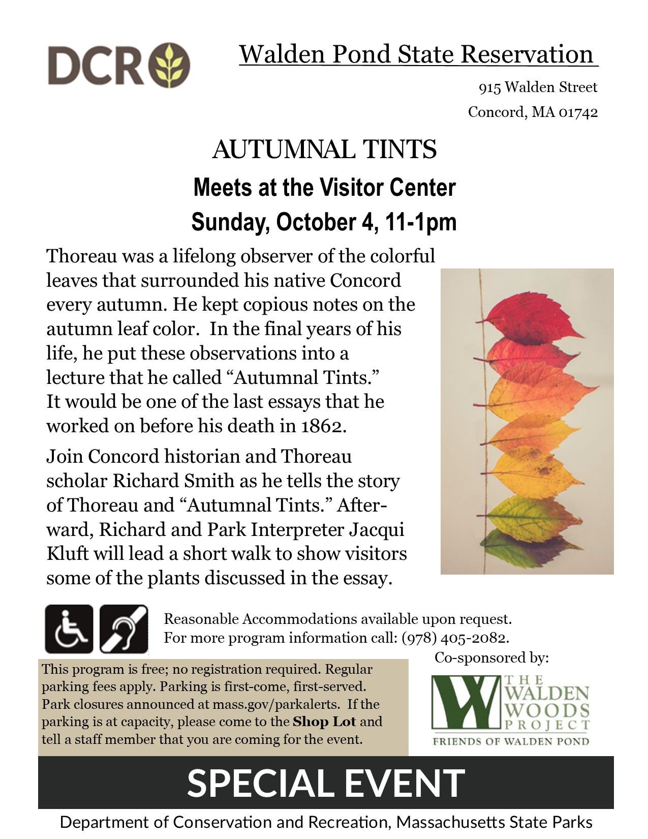 "Autumnal Tints" talk and short walk