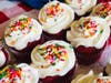 Red velvet cupcakes baked at Longfellow's Wayside Inn