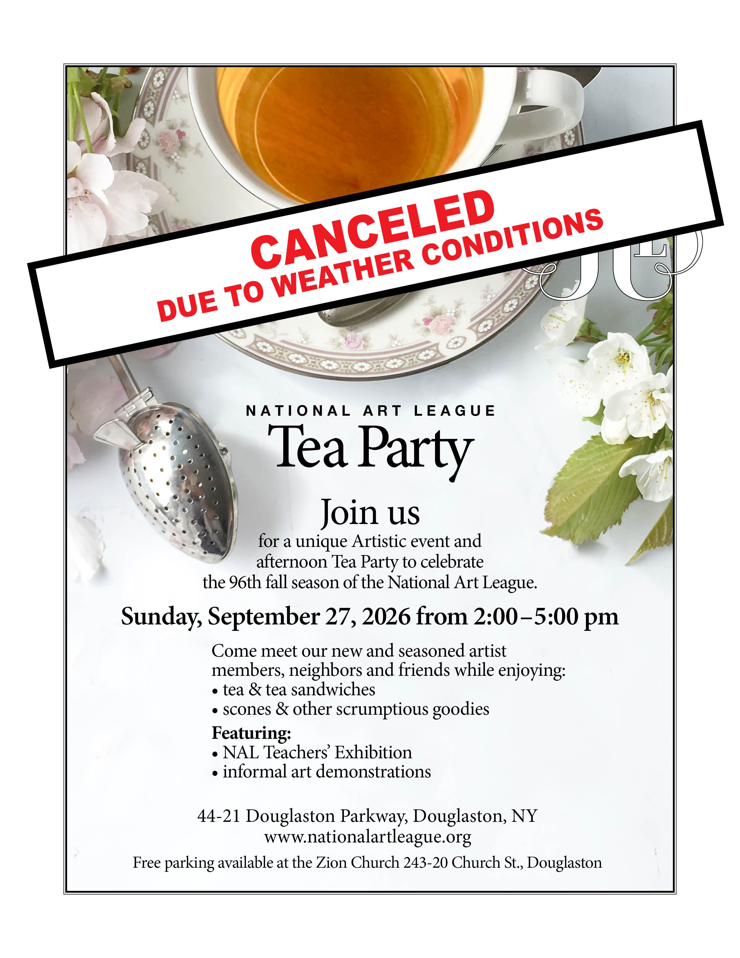 Annual Tea Party - Canceled