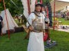 Father Tad Lizinczyk, OSPPE, Provincial of the Pauline Order, Tries On Historical Polish Warrior Costume at the Polish American Family Festival and Country Fair at the National Shrine of Our Lady of Czestochowa