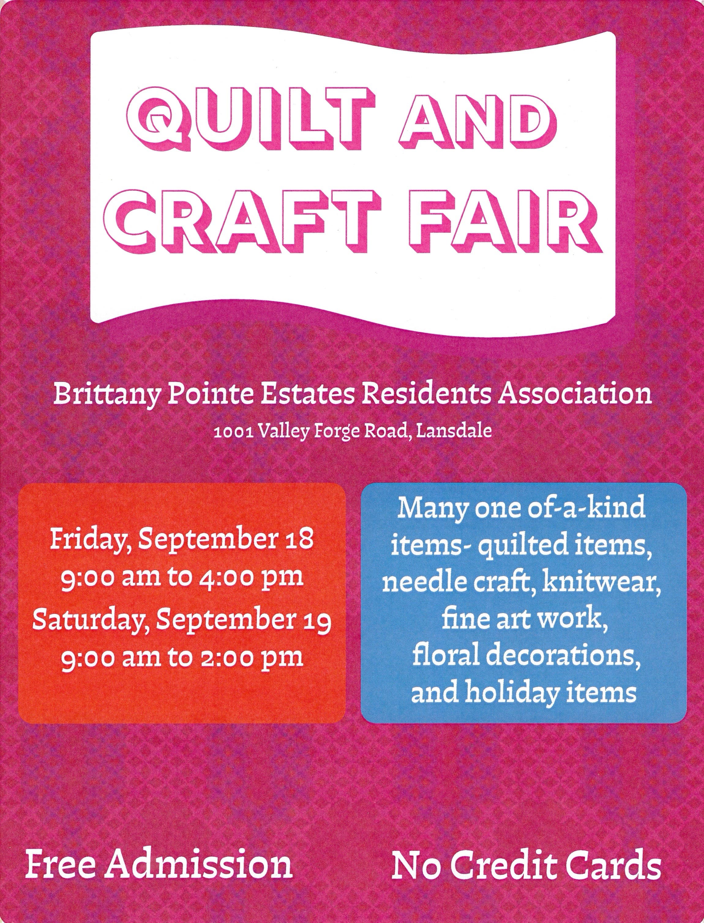 Brittany Pointe Quilt & Craft Fair