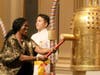 Ambassador Youngor Telewoda of Liberia to Austria rings the Bell of World Peace and Love during a gala dinner. The event was to celebrate the UN's designation of April 5 as the International Day of Conscience.