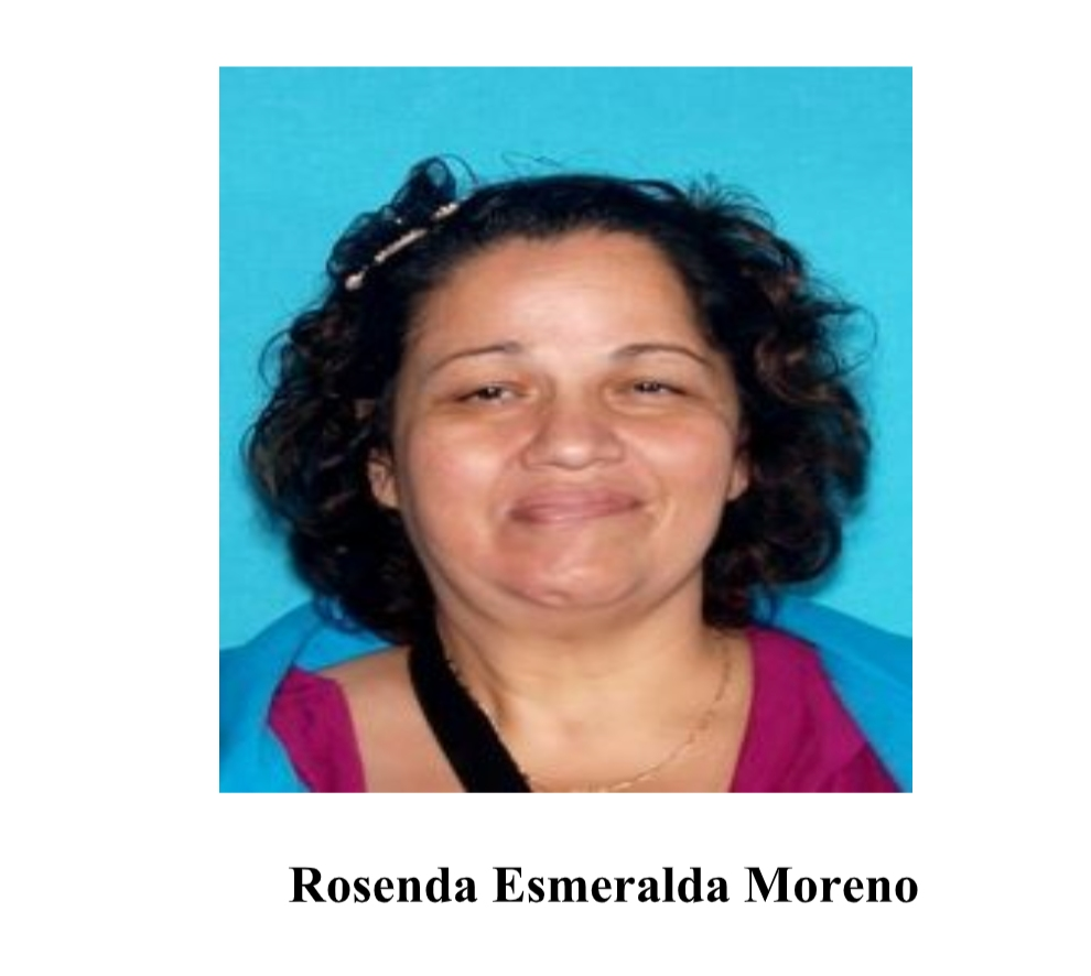 Rosenda Esmeralda Moreno, 45, a North Hollywood woman with disabilities went missing Sunday.