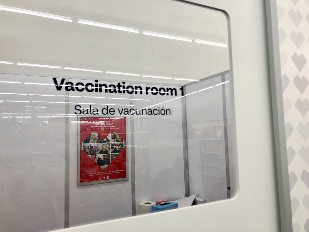 CVS COVID-19 vaccine center.