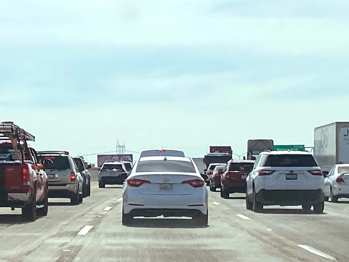 The non-injury blaze was reported at 2:05 p.m. Thursday on the westbound side of the 91 between Magnolia Avenue and Pierce Street, according to the California Highway Patrol.
