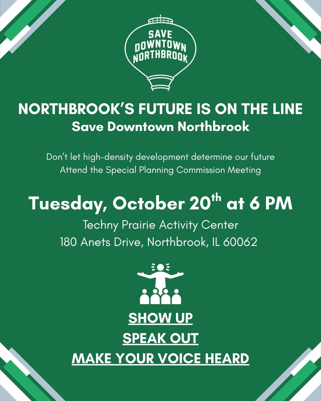 Come Save Downtown Northbrook on October 20
