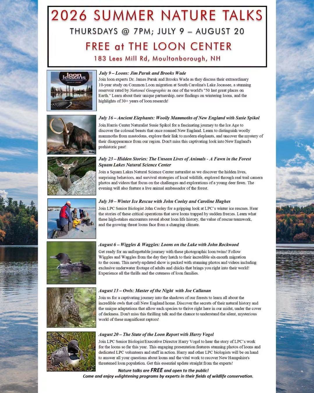 2026 Summer Nature Talks