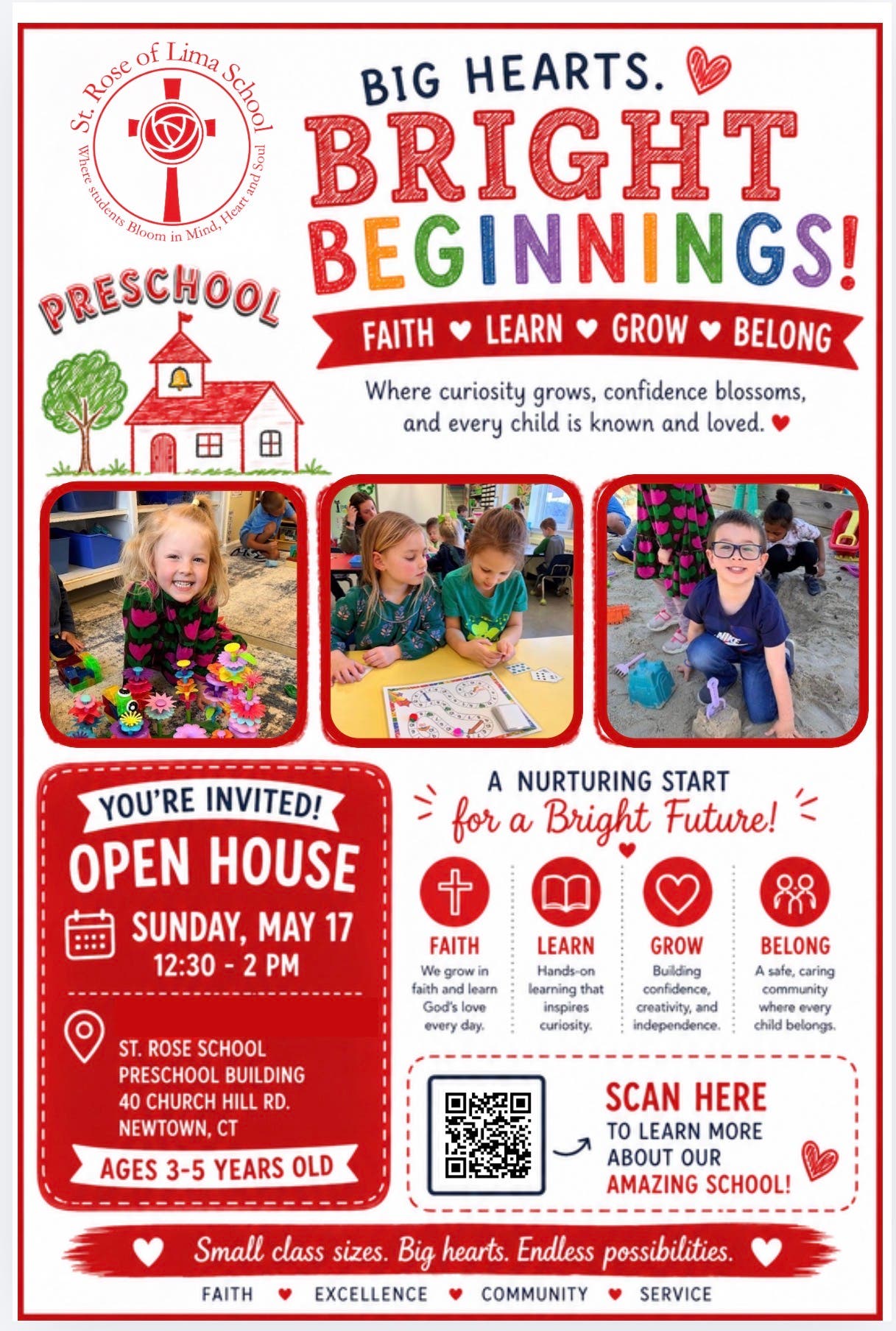 Big Hearts. Bright Beginnings! Preschool Open House