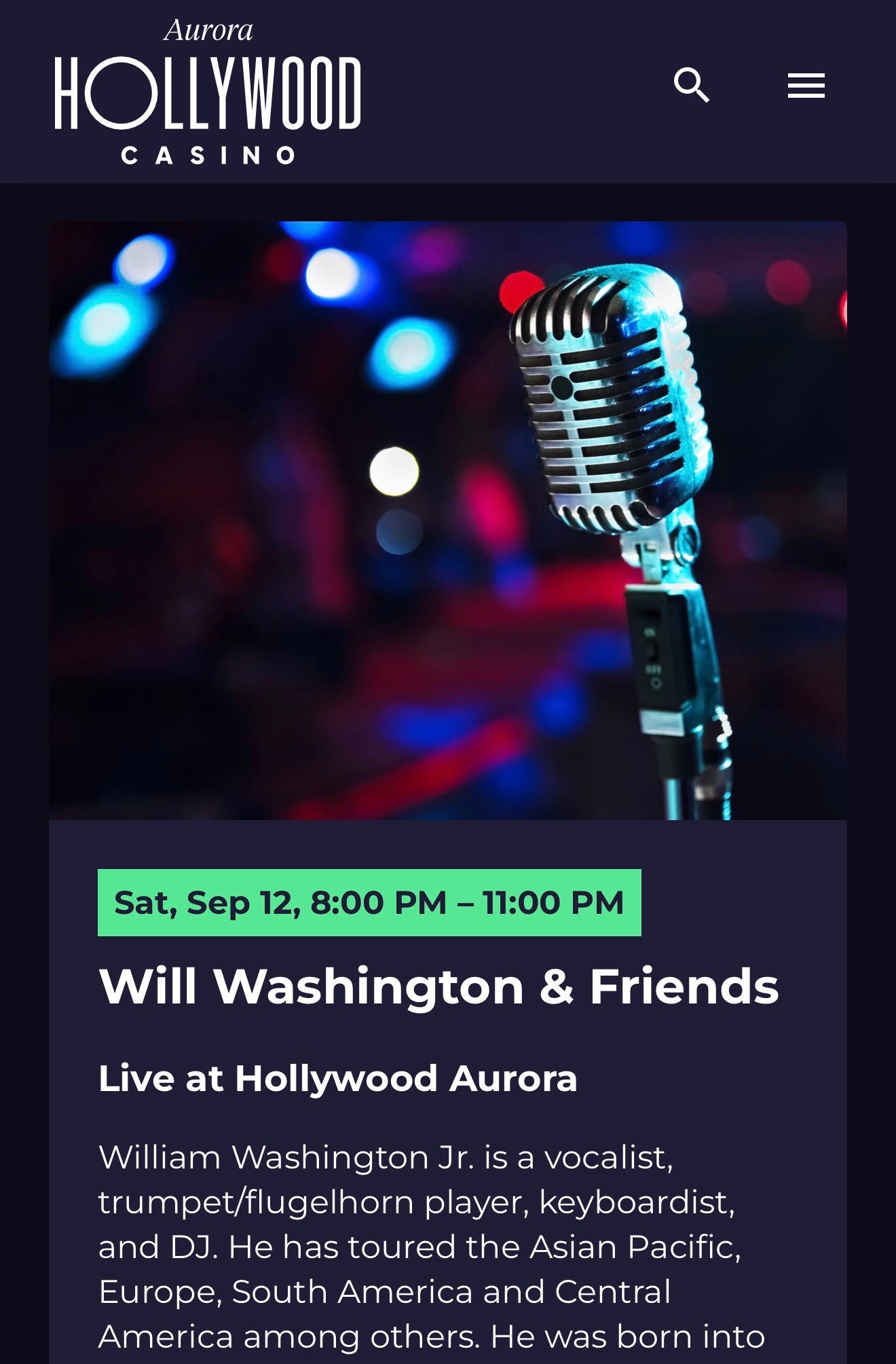 Will Washington and Friends Live Music