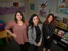 Leslee Razo, center, with Rosa Nava, left, and Kathy Aguilera at the Santa Ana Family Justice Center.
