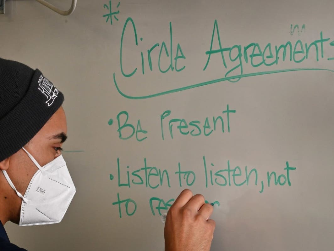 Restorative Practices Intervention Specialist Ignacio Rios Jr., of Project Kinship.