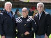 Los Angeles PD Officer Asunción Maribel Plascencia, center, with two former Anaheim PD police officers, Capt. Joe Vargas, left, and Sgt. Rick Martinez who inspired her to pursue a carrier in law enforcement. 