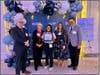 Special Education Week Grand Prize Winner Claire Marchand-Shame of Windsor Bergen Academy (center) proudly holds her winning artwork alongside New Jersey special education leaders.