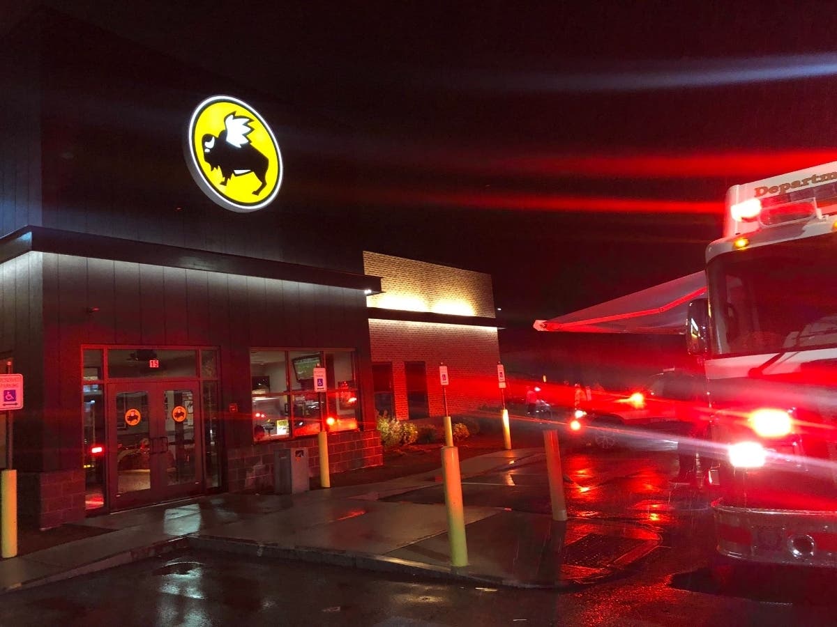 The Burlington Buffalo Wild Wings was evacuated Thursday evening after a hazmat incident.