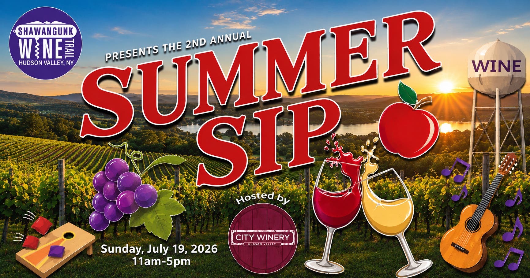 Summer Sip 2026: Hudson Valley Wine, Cider & Music Festival