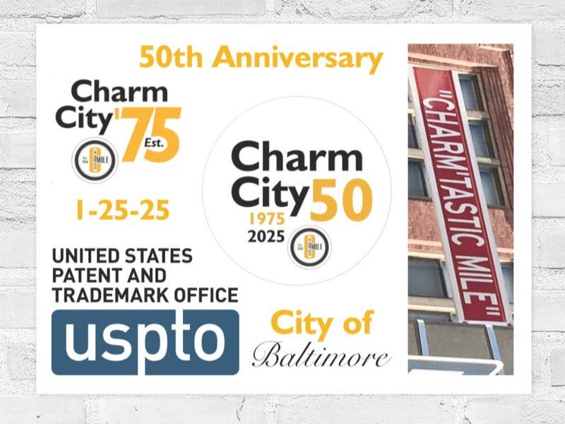 Jan 24 "Charm City 50" is Officially a USPTO Trademark for Iconic