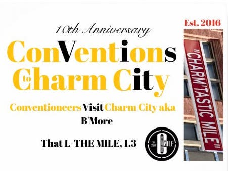 City of Baltimore Charm'tastic Mile "Conventions to Charm City" Slogan-Poster for Travel/Tourism Biz