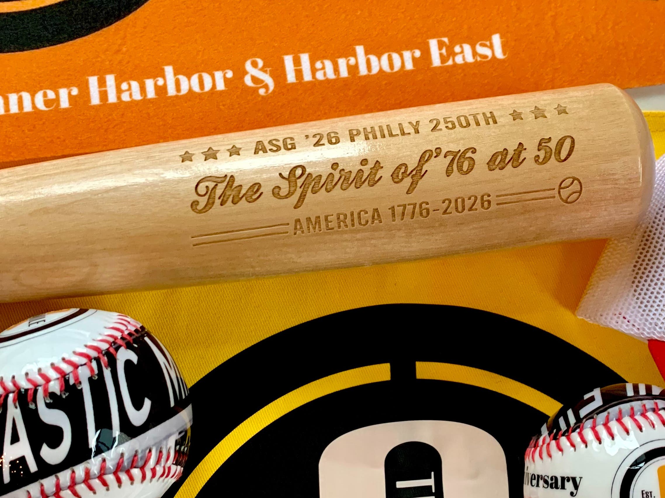 City of Baltimore: MLB AL vs NL All-Star Game in Philly Rally Bat, Spirit of '76 at 50 - USA 250th
