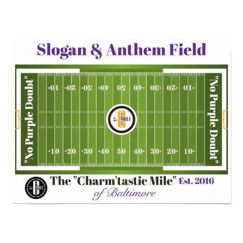 City of Baltimore: NFL Game Day Slogan & Anthem "No Purple Doubt" Ravens vs Commanders