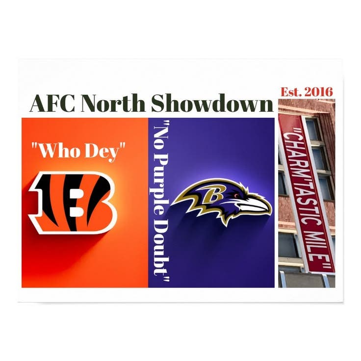 City of Baltimore: "Who Dey" Bengals vs "No Purple Doubt" Ravens, "Watt A Call" for JJ NFL on CBS