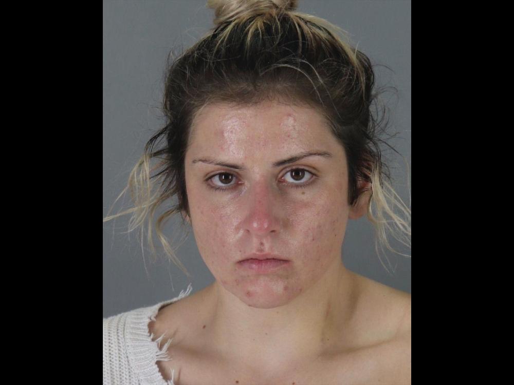 Cassandra Mudge, 25, is accused of a robbery at Lucky's Supermarket in San Carlos, among other charges.