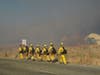 The Hill Fire forced evacuations in Jurupa Valley Wednesday.