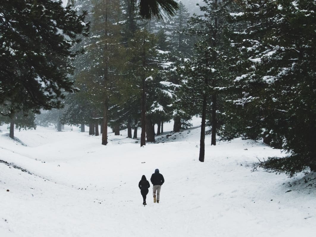 A couple walking around Mount Baldy, taken by Patch reader Sam Patel.