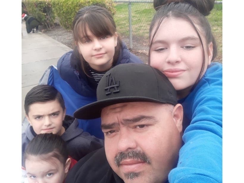 Juan Moreno, 41, was killed trying to save his two daughters from a fire inside their Hemet home. A GoFundMe has been set up to help the family with funeral and medical expenses.