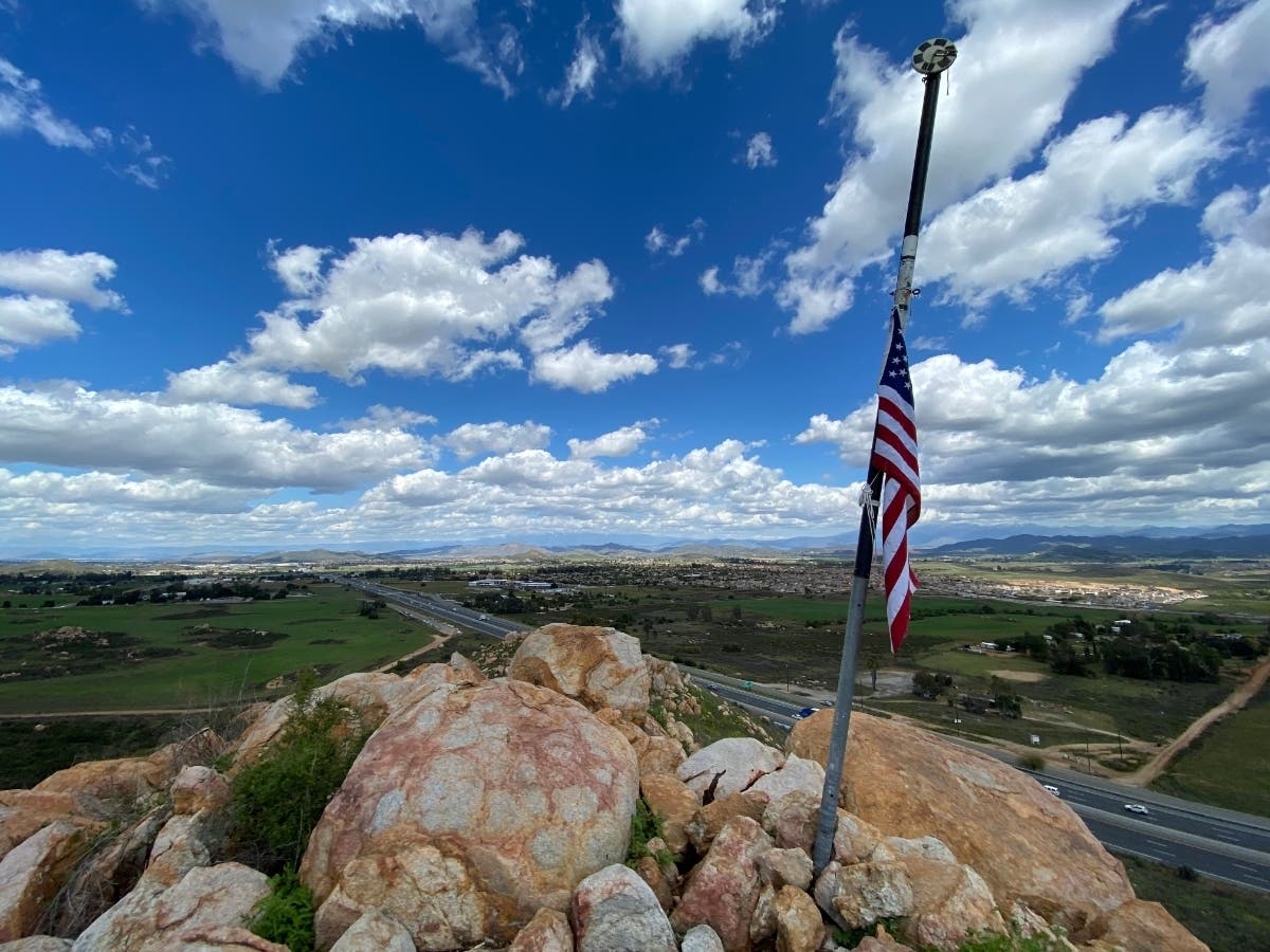 Patch reader Shannon Charfauros​ shared this photo taken recently off Interstate 215 near Clinton Keith Road in Murrieta.
