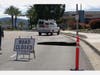 The sinkhole, in front of the Murrieta Town Center, closed down Alta Murrieta between Rockcrest Drive and Murrieta Hot Springs Road.