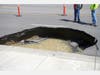 The sinkhole, in front of the Murrieta Town Center, closed down Alta Murrieta between Rockcrest Drive and Murrieta Hot Springs Road.