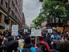 Saturday's main protest began around 3 p.m. at Westlake Park, where organizers planned to rally before marching south through downtown and up toward Capitol Hill.​ However, many deviated from the route and onto I-5, bringing traffic to a standstill.​