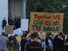A crowd gathers during a protest against police violence at the State Capitol in Sacramento, June 1, 2020.