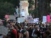 A crowd is gathered during a protest against police violence at the State Capitol in Sacramento, June 1, 2020.