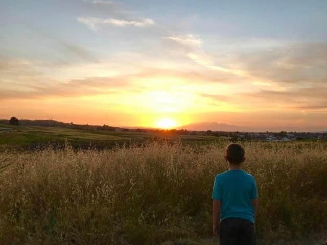 Patch reader Debbie Drake shared this photo taken recently in Beaumont, showing her grandson Logan watching the sunset from Michigan Avenue.​