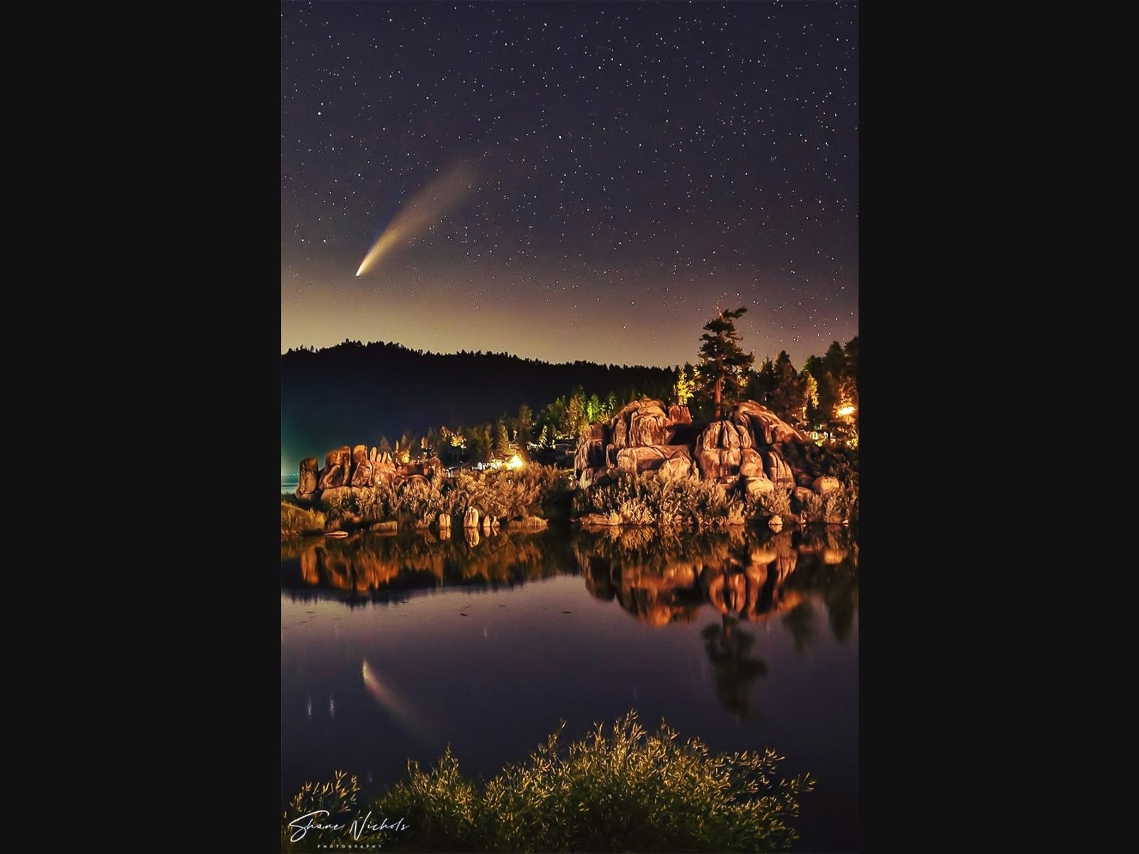 Patch reader Shane Nichols shared this photo of the Comet Neowise​, taken at Big Bear Lake at 9:15 p.m. Friday.​