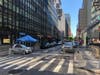 The NYPD has shut down a stretch of East 51st Street between 3rd and Lexington avenues to drivers except those with "business on the block."