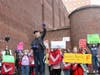 Barbara Bowen, chair of the CUNY Professional Staff Congress, speaks at a protest against the Hunter College Campus Schools' reopening plan, Sept. 16, 2020.
