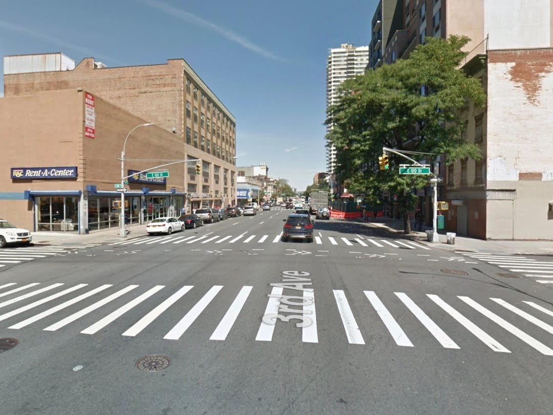 Police responded around 6:15 p.m. Thursday to a 911 call reporting a pedestrian hit in the intersection of East 120th Street and Third Avenue.