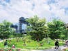 The seven-acre park will be built between 125th and 132nd streets, complete with pedestrian and bicycle pathways, a rebuilt seawall, a playground, picnic and barbecue areas and public art.