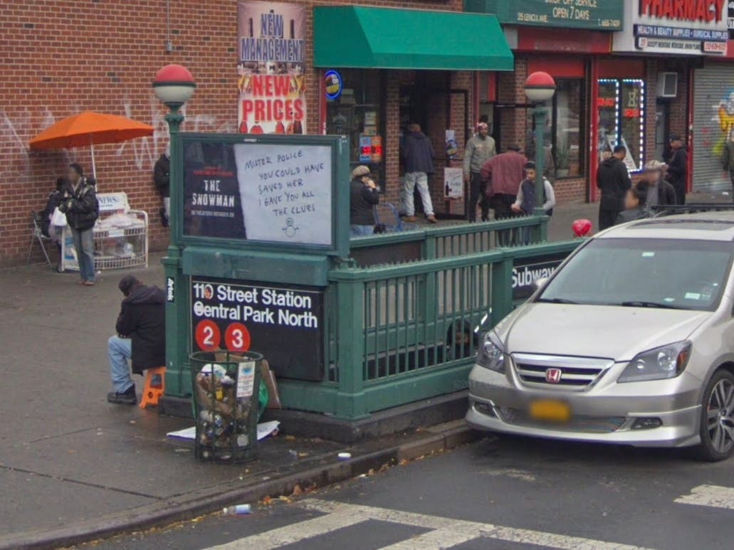 Around 3:40 p.m., the unclothed man shoved an unidentified victim onto the tracks, unprovoked, at the Central Park North-110th Street station, according to police.