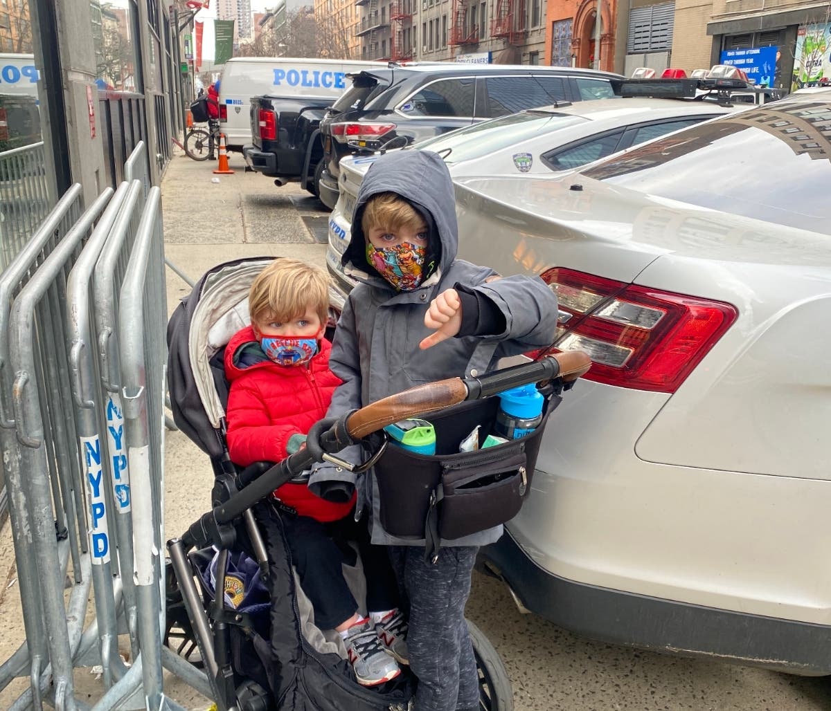 The discussion reared up again this month thanks to a Jan. 17 tweet by resident Charlie Todd, whose photo of the blocked 54th Street sidewalk near the Midtown North precinct drew hundreds of likes and retweets.