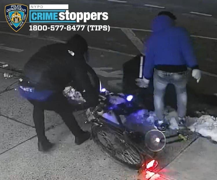 Police released photos of the suspects in all five robberies, which happened in late February. Four took place in Harlem, while one was near Stuyvesant Town on the East Side.