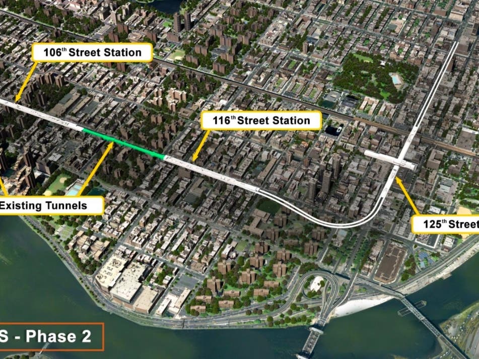 Q Train Path 2nd Avenue Subway Extension Pushing On Into Harlem, MTA Says | Harlem ...