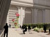 A future terrace at 175 Park Ave., as it would appear displaying "The Roses” by sculptor Will Ryman.