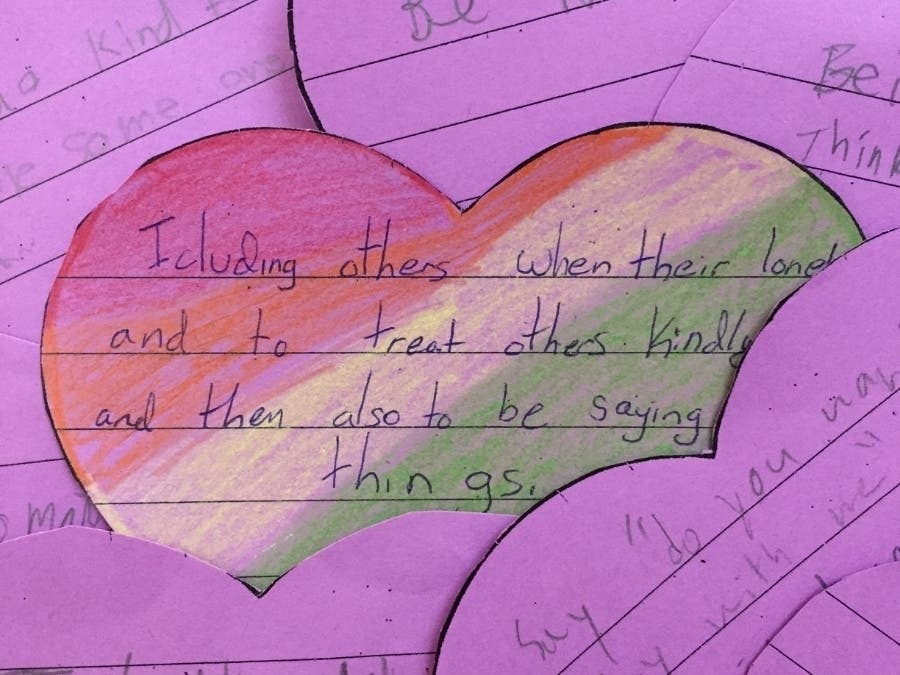 Students and teachers around Washington are wearing orange and writing message of support for Unity Day.