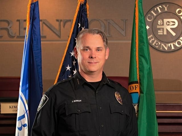 Jon Schuldt has served as Renton's interim police chief for nearly a year. 