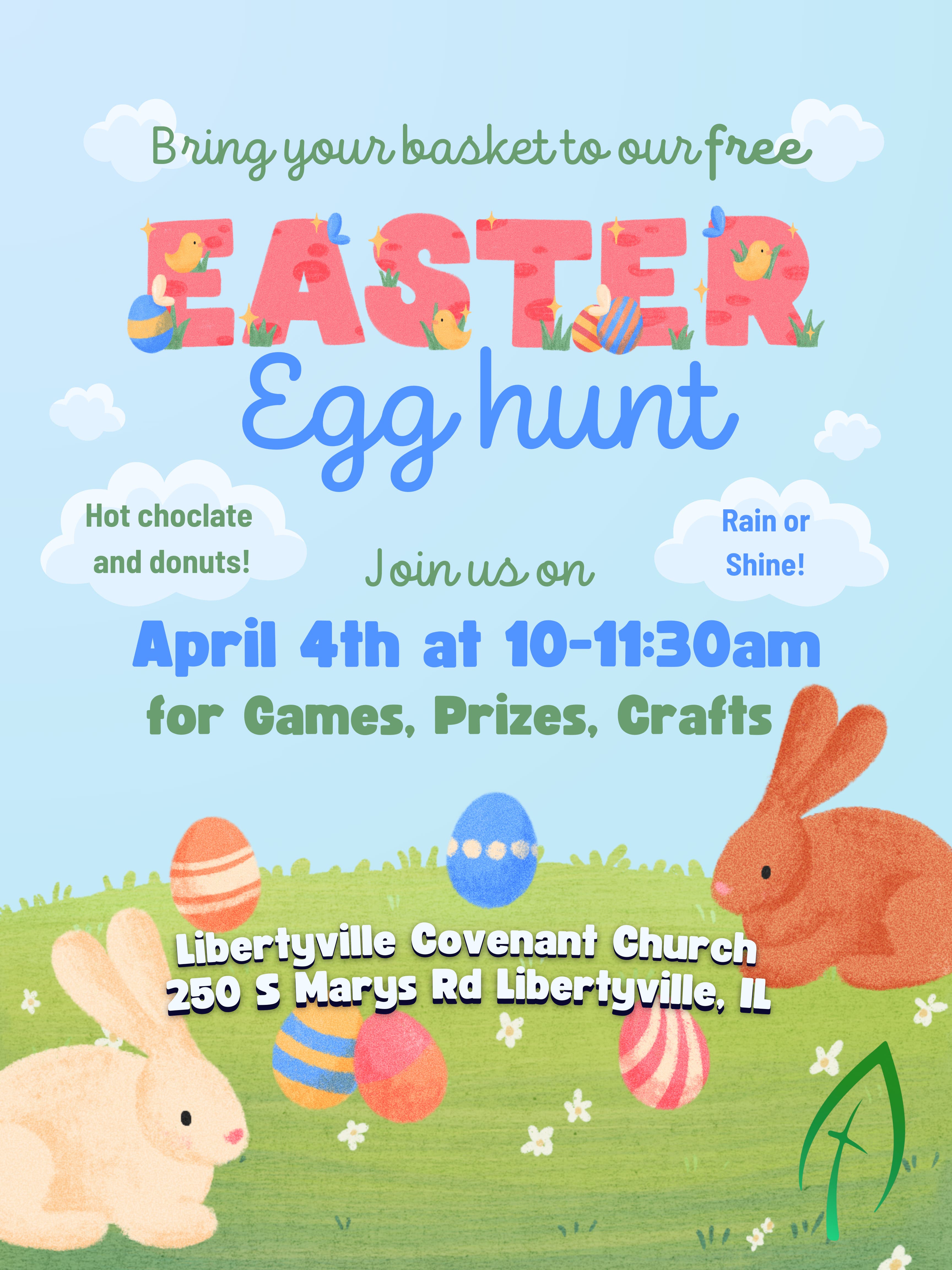 Free - Easter Egg Hunt - Saturday, April 4th 10am-11:30am