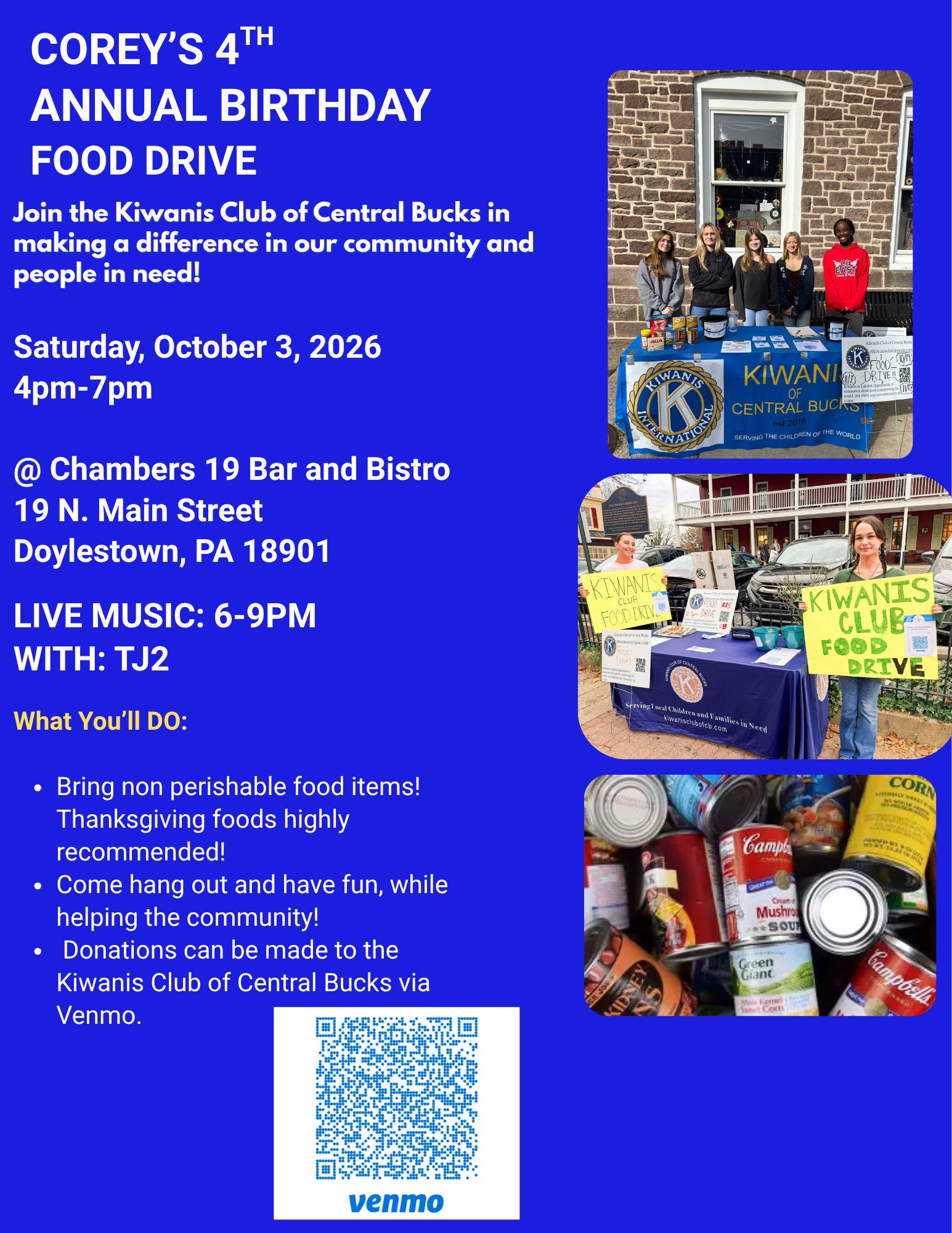 Kiwanis Food Drive Kickoff 