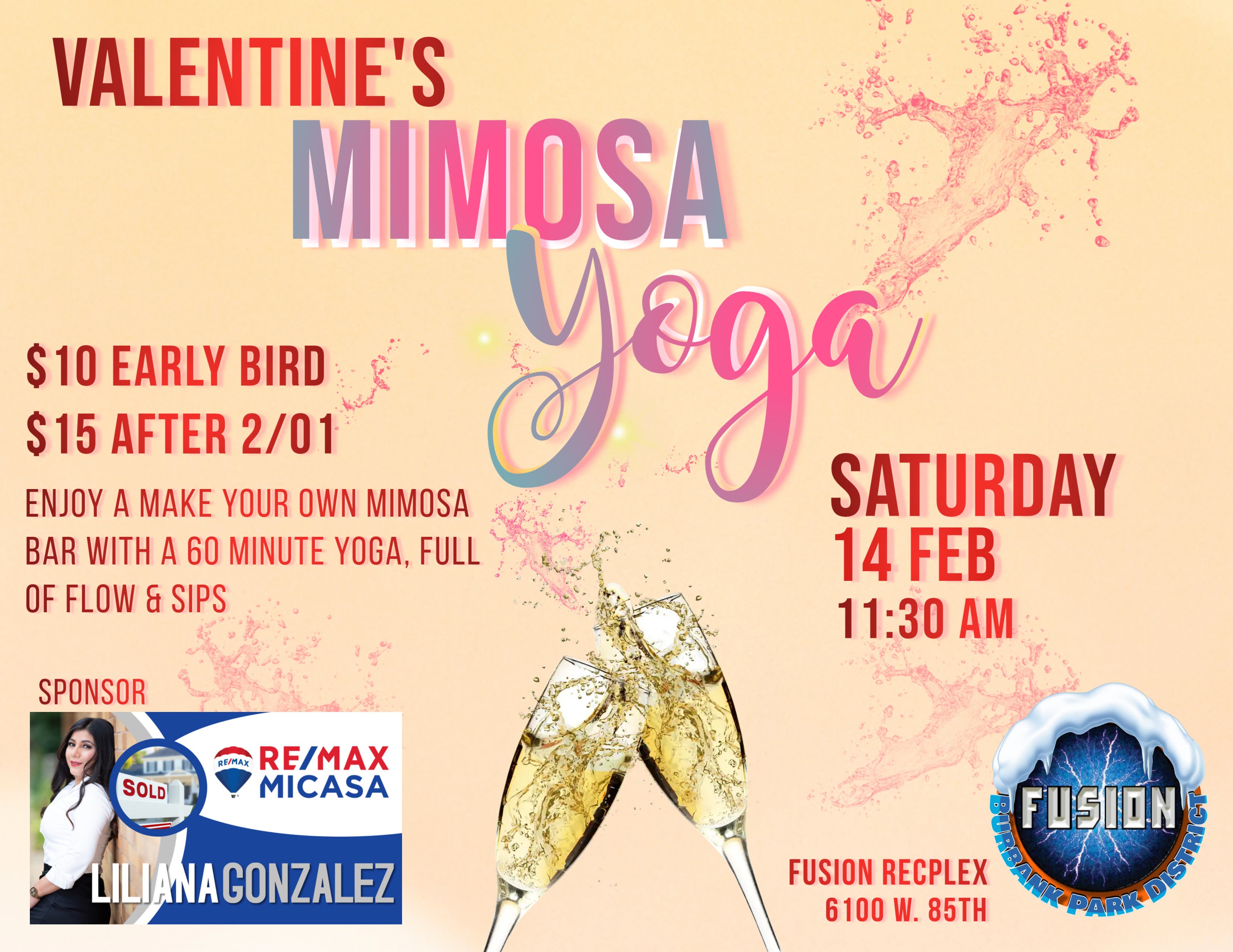 Valentine's Mimosa Yoga